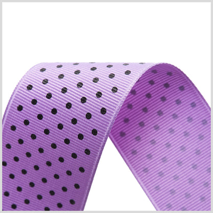 1.5" Dark Orchid Polka Dot Grosgrain Ribbon Detail