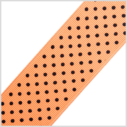 1.5" Apricot Polka Dot Grosgrain Ribbon