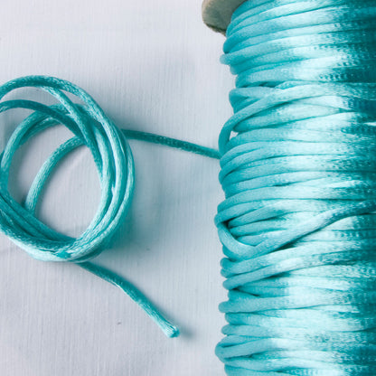 1mm Turquoise Rattail Cord Detail