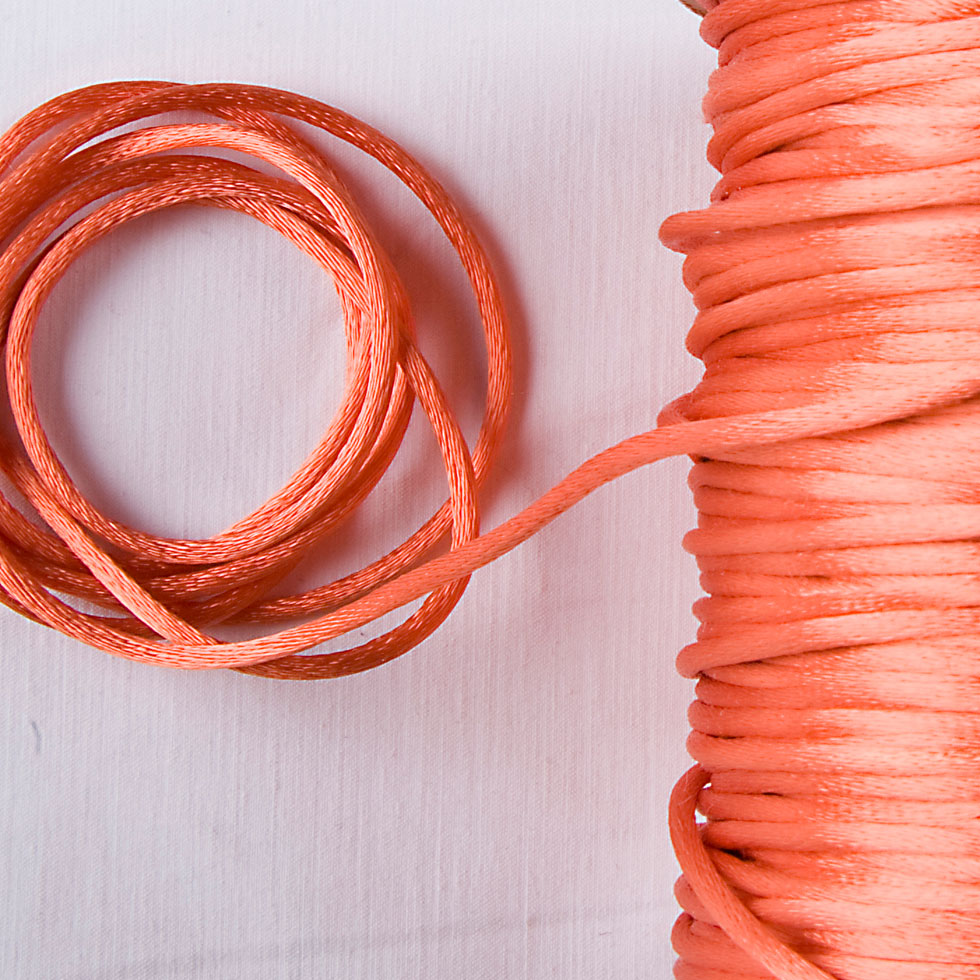 Orange Rattail Cord Detail
