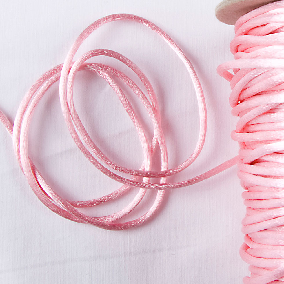 2mm Light Pink Rattail Cord Detail