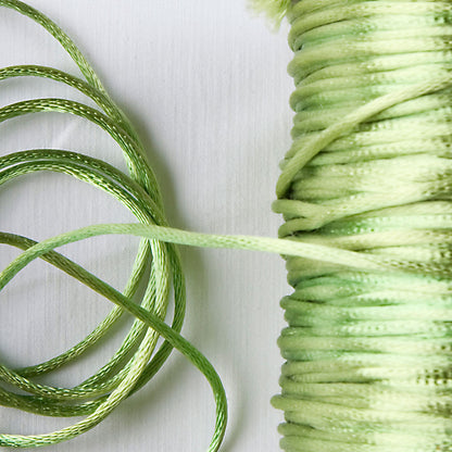 2mm Apple Green Rattail Cord Detail