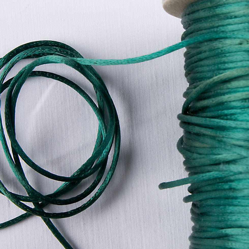 2mm Dark Green Rattail Cord Detail