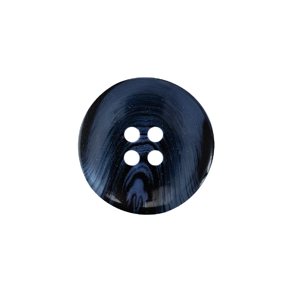 Night Sky and Light Blue Translucent Swirl 4-Hole Plastic Button - 32L/20mm Detail