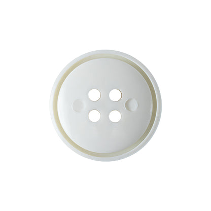Milky Way White 4-Hole Plastic Button - 36L/23mm Detail