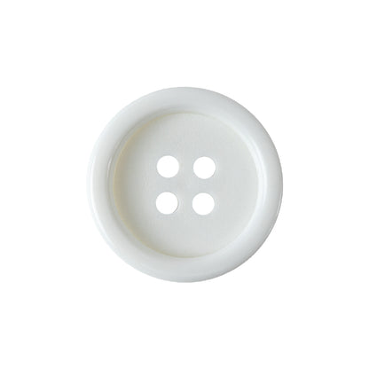 Milky Way White 4-Hole Plastic Button - 36L/23mm