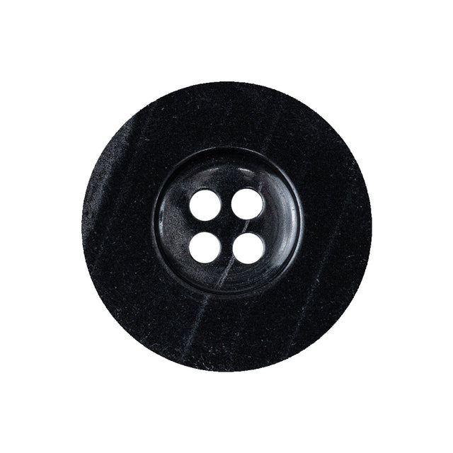 Black Beauty and Disco Ball Iridescent 4-Hole Plastic Button with Wide Rim - 40L/25.5mm