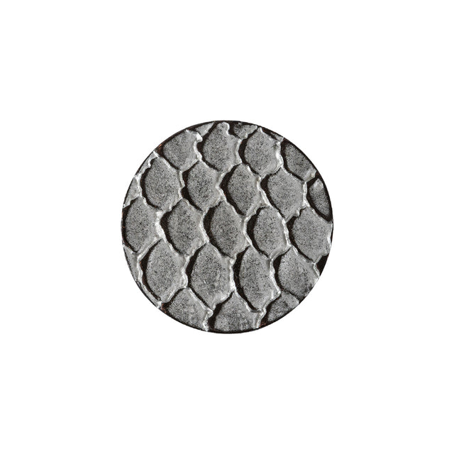 Italian Silver Scales Shank Back Metal Button - 32L/20mm