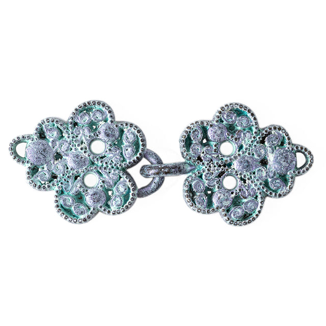 Italian Hocus Pocus and Green Copper Clasp Closure - 0.8125" x 2"