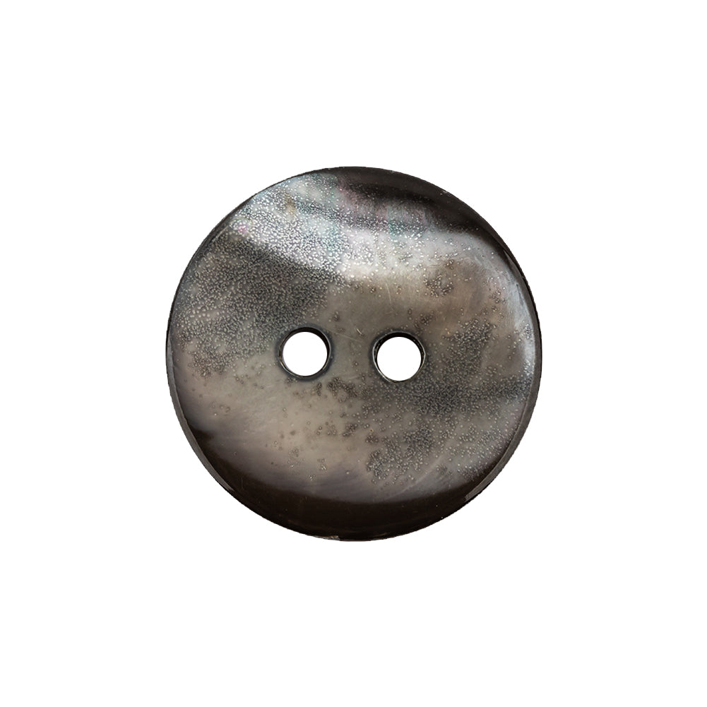 Imported Gray Mother of Pearl 2-Hole Laser Cut Shell Button - 36L/23mm