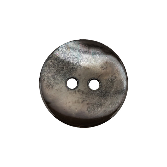 Imported Gray Mother of Pearl 2-Hole Laser Cut Shell Button - 36L/23mm