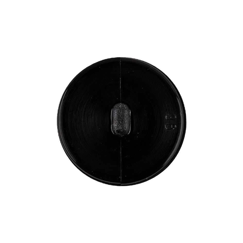 Italian Black Faceted Plastic Button - 36L/23mm Detail