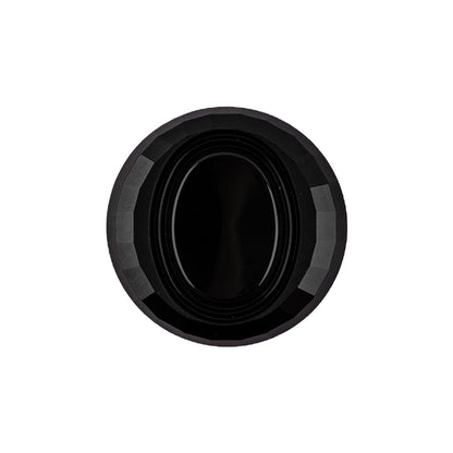 Italian Black Faceted Plastic Button - 36L/23mm