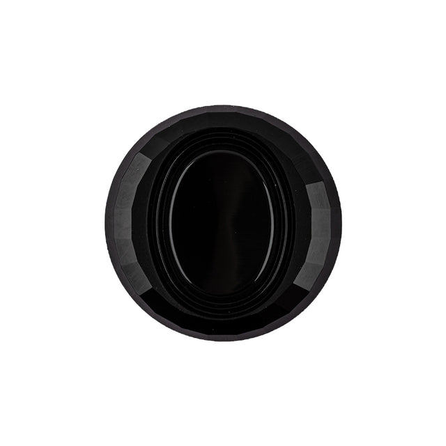 Italian Black Faceted Plastic Button - 36L/23mm