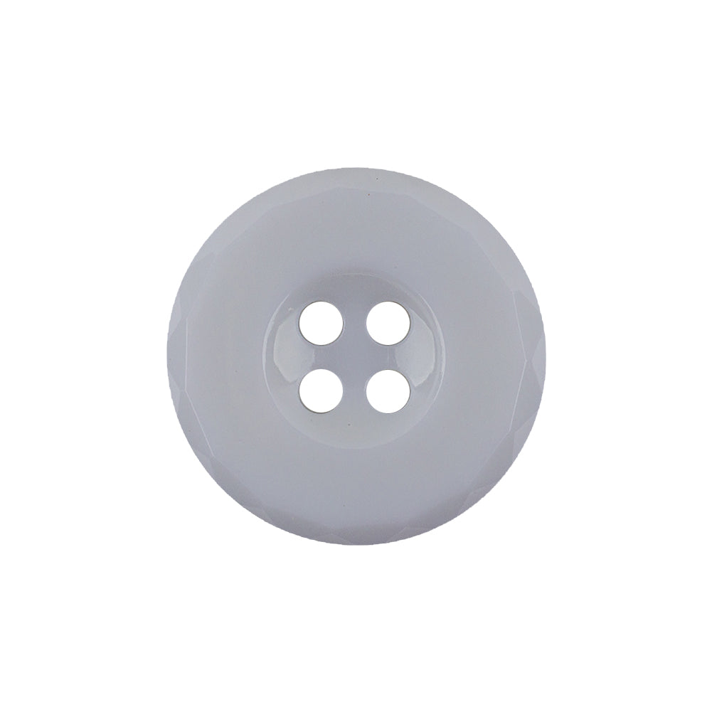 Italian White Casted 4-Hole Nylon Button - 36L/23mm