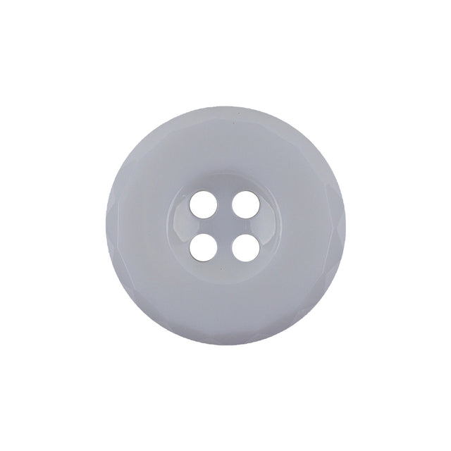 Italian White Casted 4-Hole Nylon Button - 36L/23mm