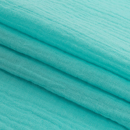 Double Cotton Gauze - Aqua - Talamanca Collection Folded