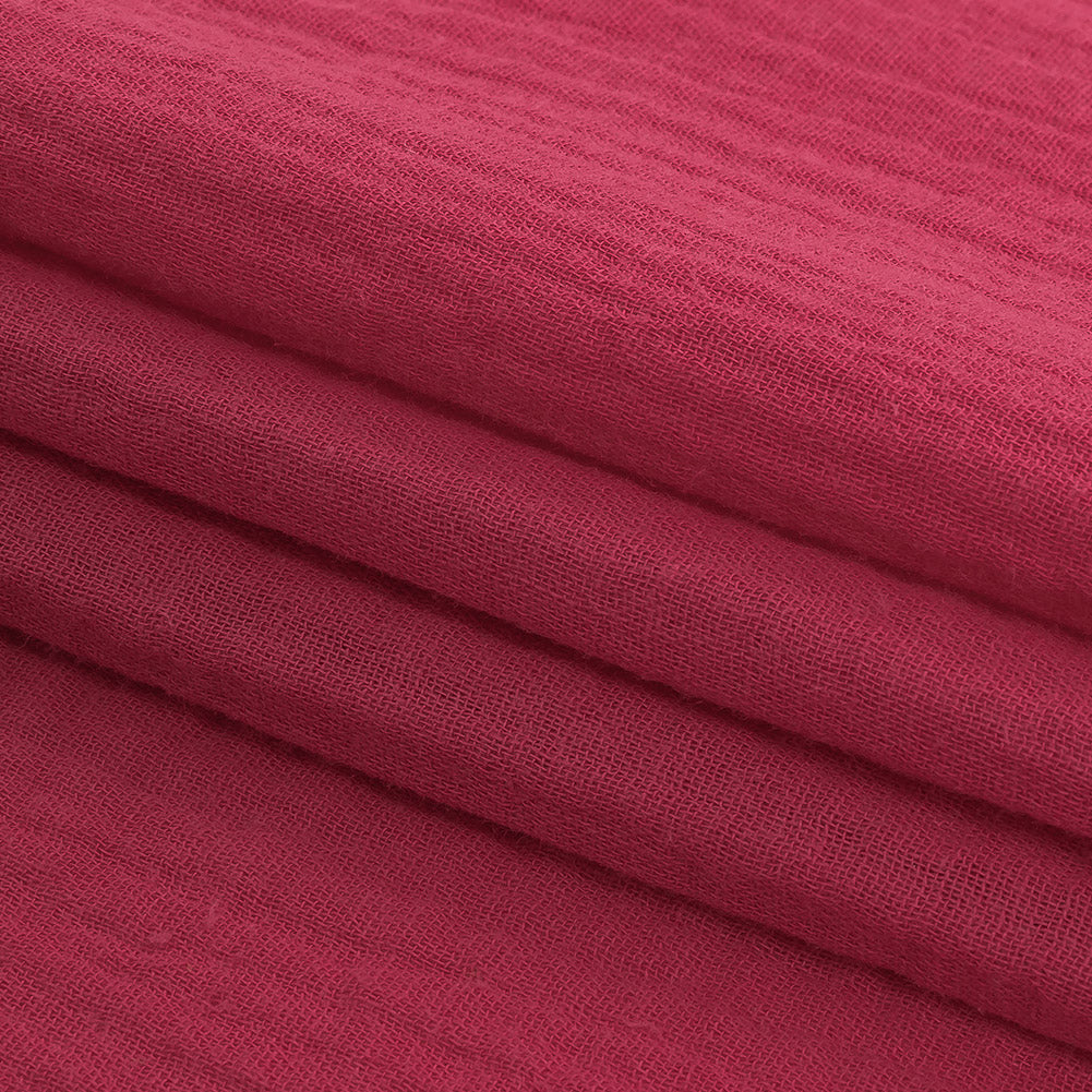 Double Cotton Gauze - Raspberry - Talamanca Collection Detail