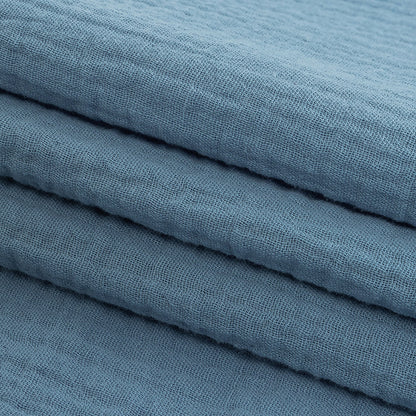 Double Cotton Gauze - Steel Blue - Talamanca Collection Folded