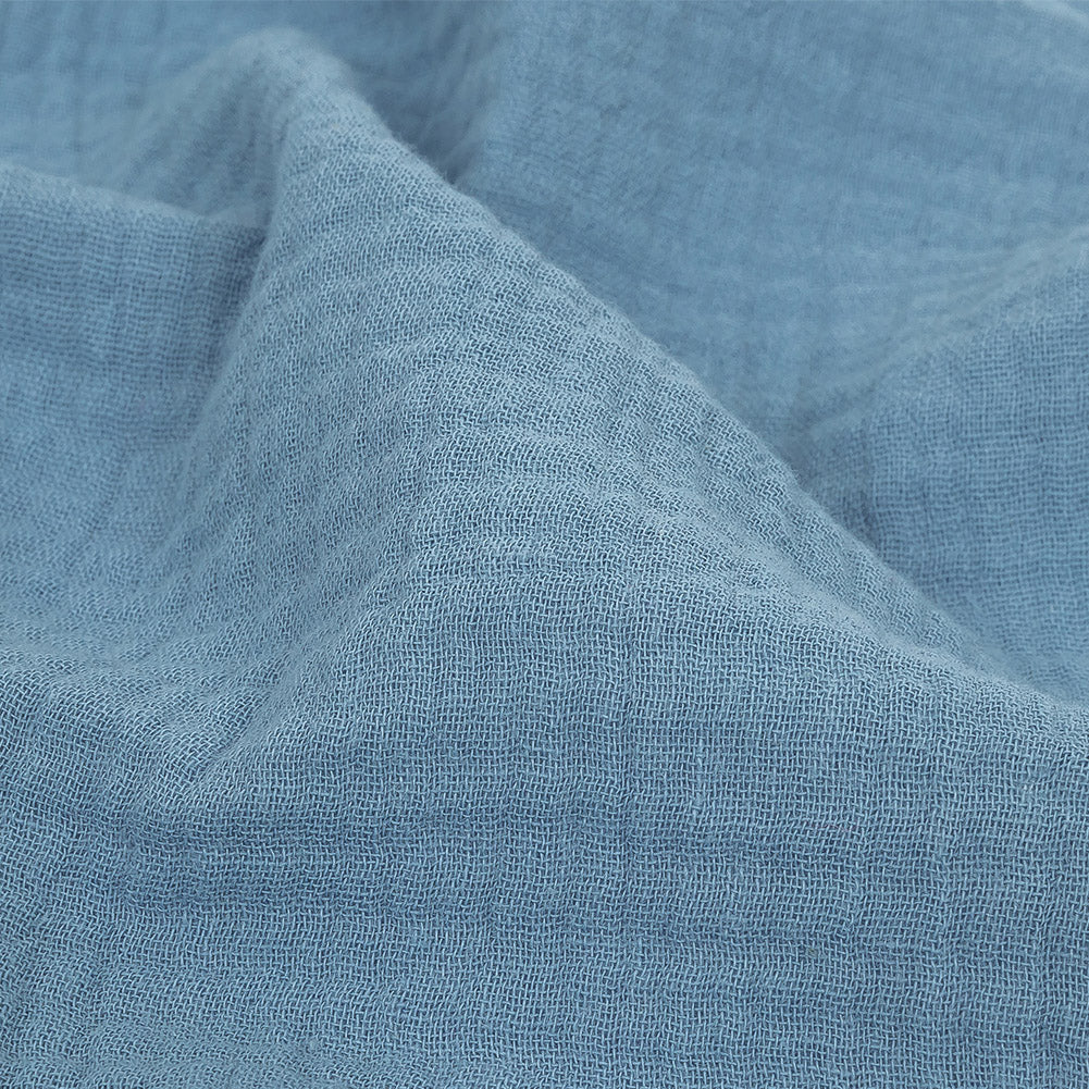 Double Cotton Gauze - Steel Blue - Talamanca Collection Detail