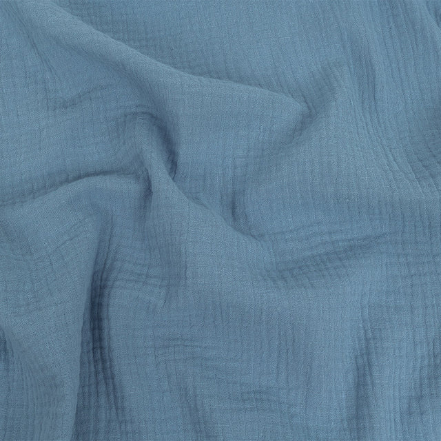 Double Cotton Gauze - Steel Blue - Talamanca Collection