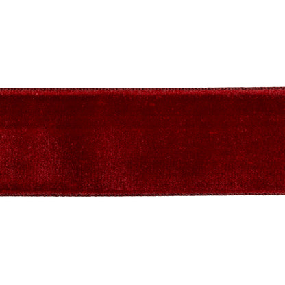Velvet Ribbon Single Faced - 1.375" - Cocktail Red