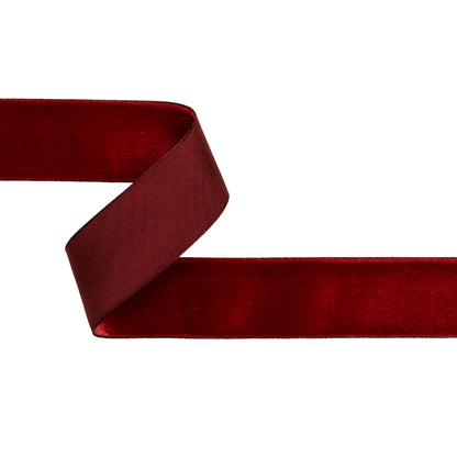 Velvet Ribbon Single Faced - 1.375" - Cocktail Red