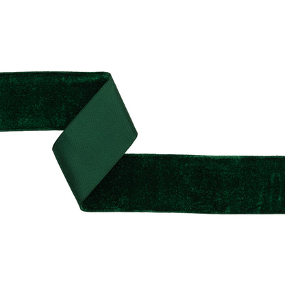 Velvet Ribbon Single Faced - 2" - Dark Green