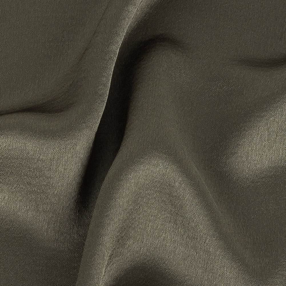Army Green Satin-Faced Crepe Detail