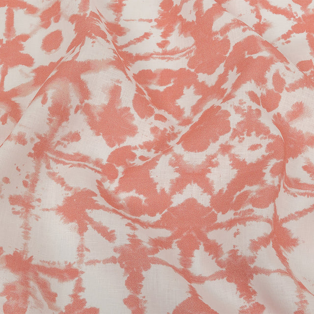 Blush Shibori Tie Dye Printed Lightweight Linen Woven