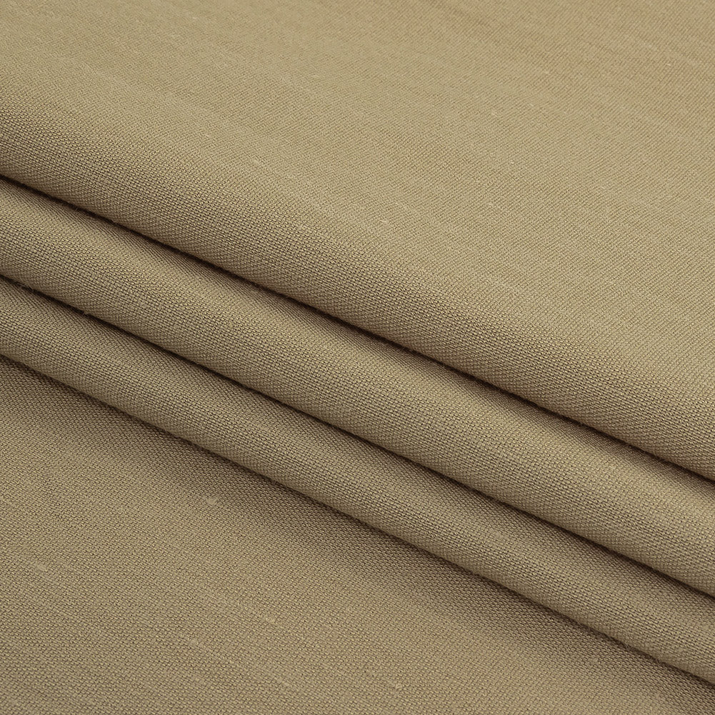 Stretch Linen Woven - Beige - Asturias Collection - Folded