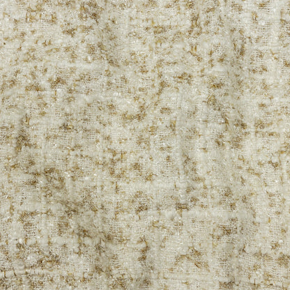 Newcastle Beige and White Viscose and Acrylic Chenille Tweed