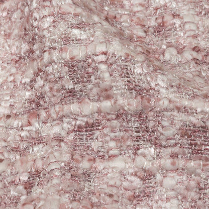 Newcastle Mauve and White Viscose and Acrylic Chenille Tweed Folded