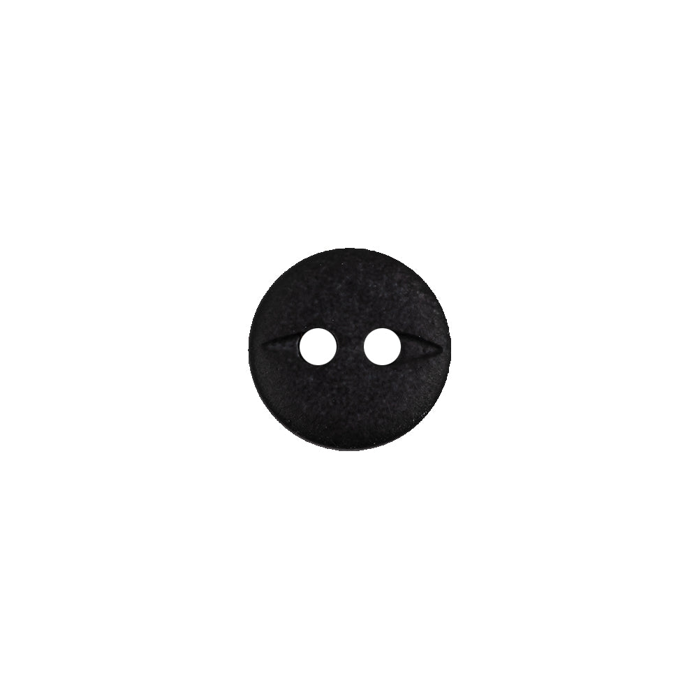 Matte Jet Set 2-Hole Low Convex Plastic Button - 18L/11.5mm Detail