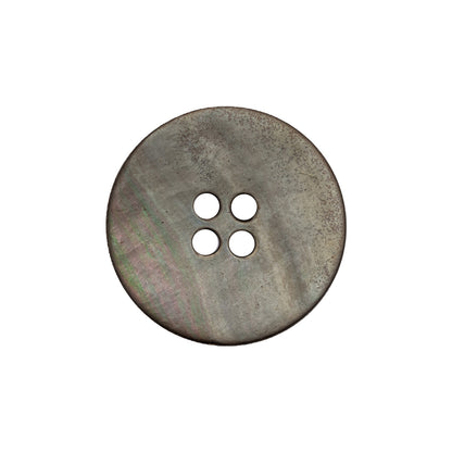 Italian Charcoal Gray, Green and Magenta Iridescent 4-Hole Tire Rim Shell Button - 36L/23mm Detail