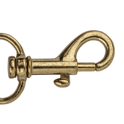 Dull Gold Lobster Clasp with D-Ring Swivel Bottom - 1.625" x 0.9375" Detail