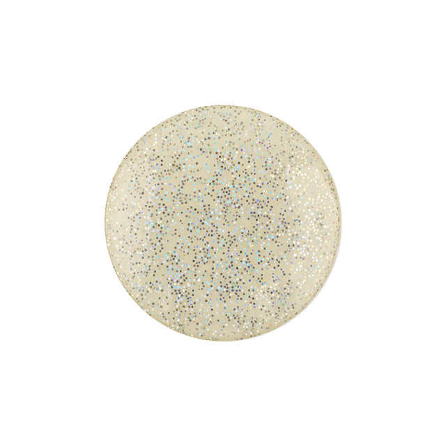 Silver Rainbow Glitter Translucent Shank Back Button - 36L/23mm