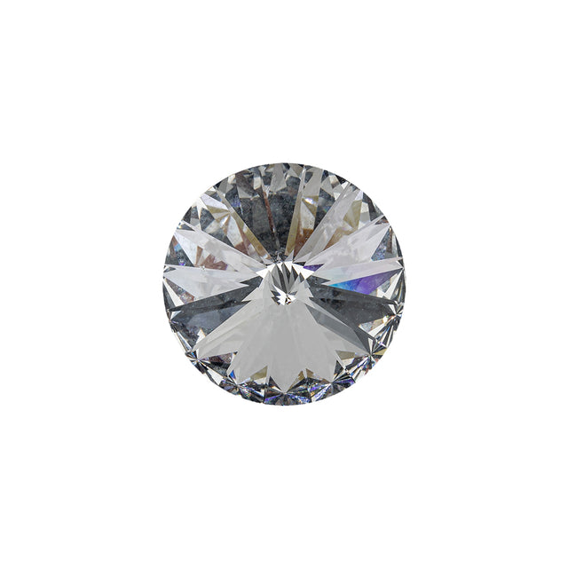 Vintage Swarovski Crystal and Silver Aluminum Foiled Shank Back Button - 28L/18mm