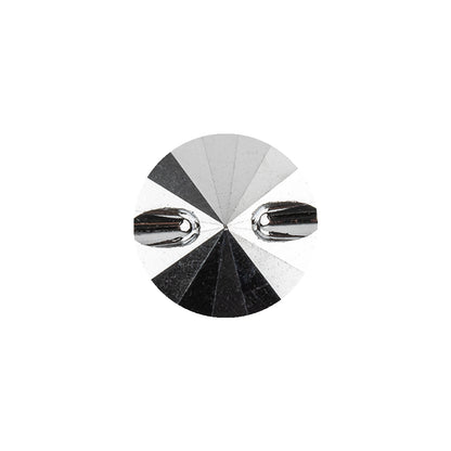 Vintage Swarovski Vitrail Medium and Silver Unfoiled Self Back Button - 25L/16mm Detail