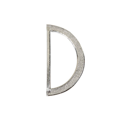 Vintage Rhinestone and Silver Half-Circle D-Ring - 2.5" X 1.25" Full