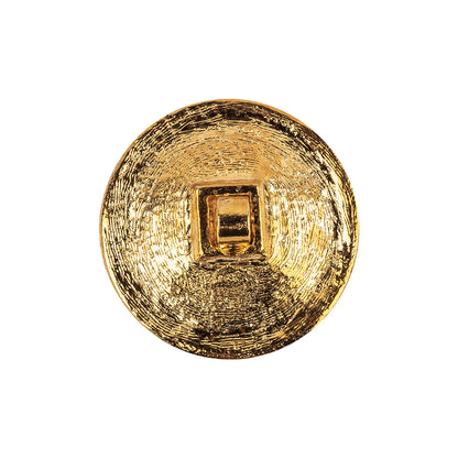 Vintage Swarovski Crystal Rhinestones and Gold Metal Shank Button with Pearl Finished Center - 38L/24mm Detail