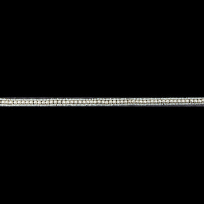 Vintage One Row Pearl and White Beaded Trim - 0.25"