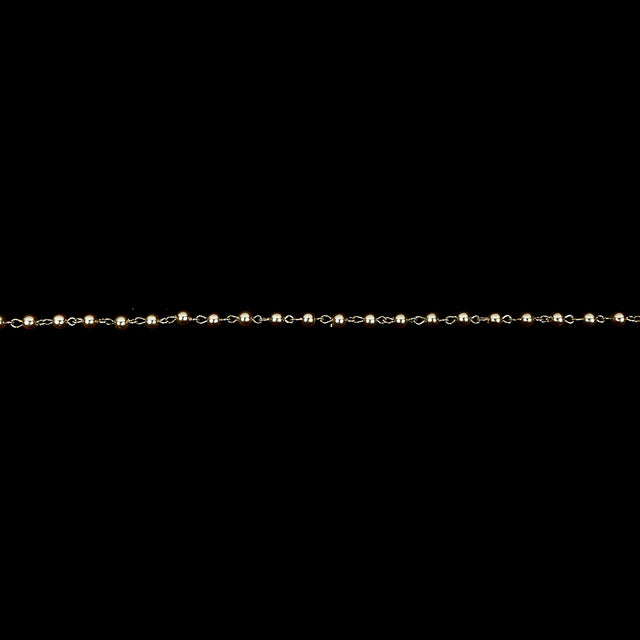 Vintage Czech Pearl Beads and Silver Metal Link Chain - 0.1875"