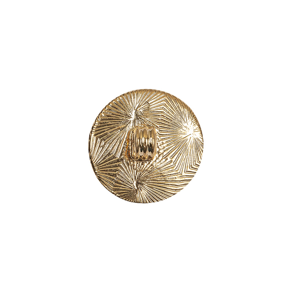 Vintage One Row Crystal Rhinestones and Gold Metal Shank Button with Pearl Finished Center - 24L/15mm Detail