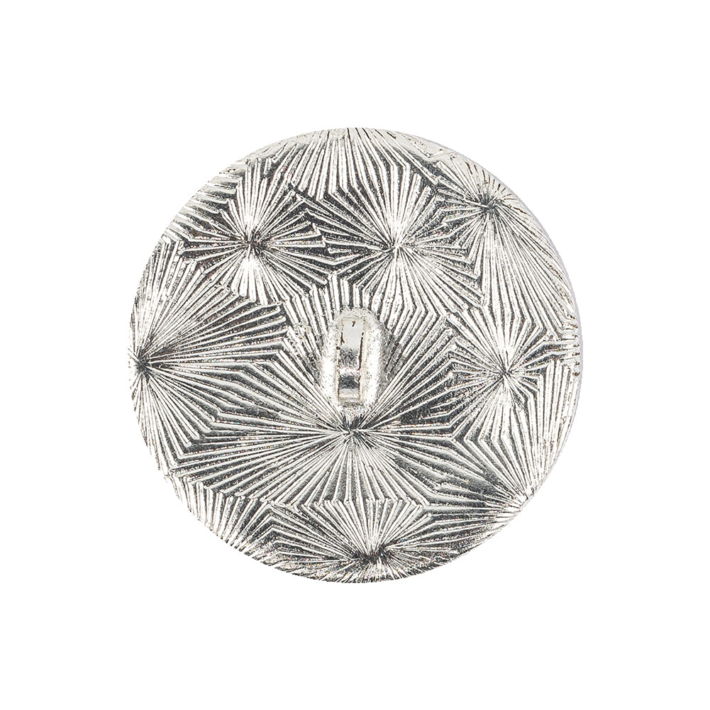 Vintage Swarovski Jet, Crystal Rhinestones and Silver Metal Shank Back Button - 40L/25.5mm Detail