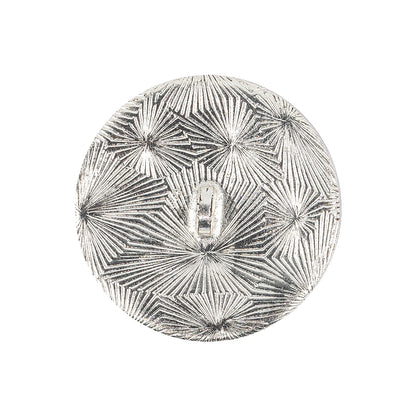 Vintage Swarovski Jet, Crystal Rhinestones and Silver Metal Shank Back Button - 40L/25.5mm Detail