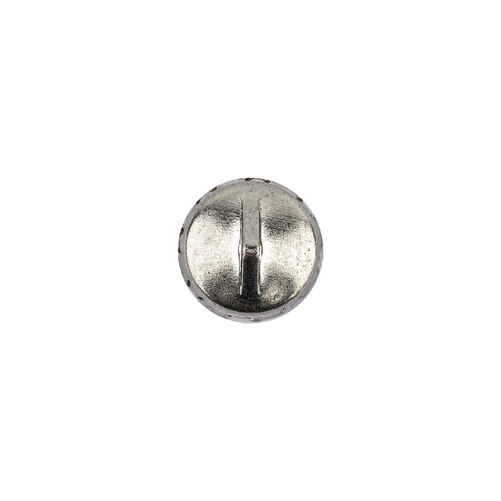 Vintage Swarovski Crystal AB Rhinestone and Silver Edged Self Back Button - 18L/11.5mm Detail