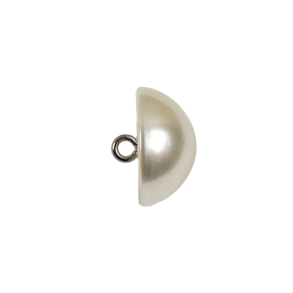 Vintage Pearl Domed Shank Back Plastic Button - 28L/18mm Folded