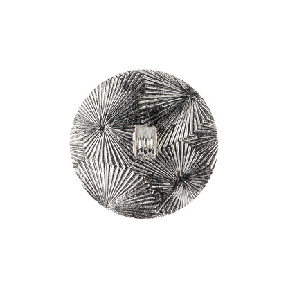 Vintage Swarovski Pearl, Crystal Rhinestones and Silver Metal Shank Back Button - 34L/21.5mm Detail