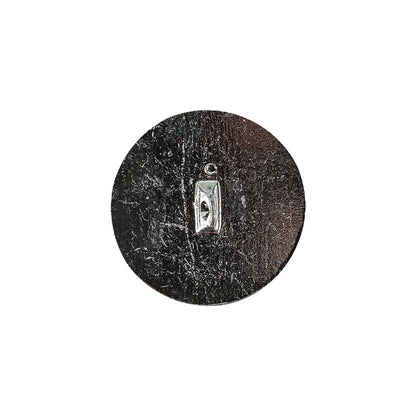 Vintage Silver Textured Shank Back Metal Button with Clustered Crystal Rhinestones - 32L/20mm Detail